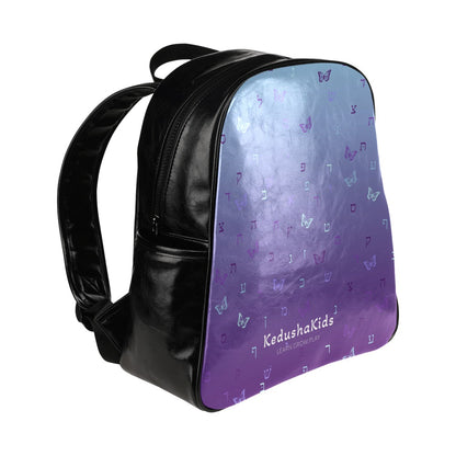 Purple Aleph Beis Butterflies Morning Dew Ambre Multi-Pockets Toddler Backpack (Model 1636)