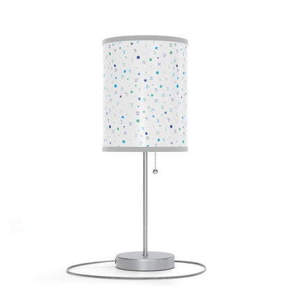 Light Blue Aleph Beis - Lamp on a Stand, US|CA plug