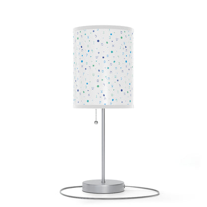 Light Blue Aleph Beis - Lamp on a Stand, US|CA plug