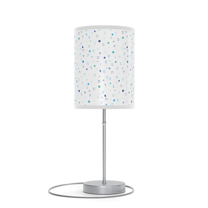 Light Blue Aleph Beis - Lamp on a Stand, US|CA plug