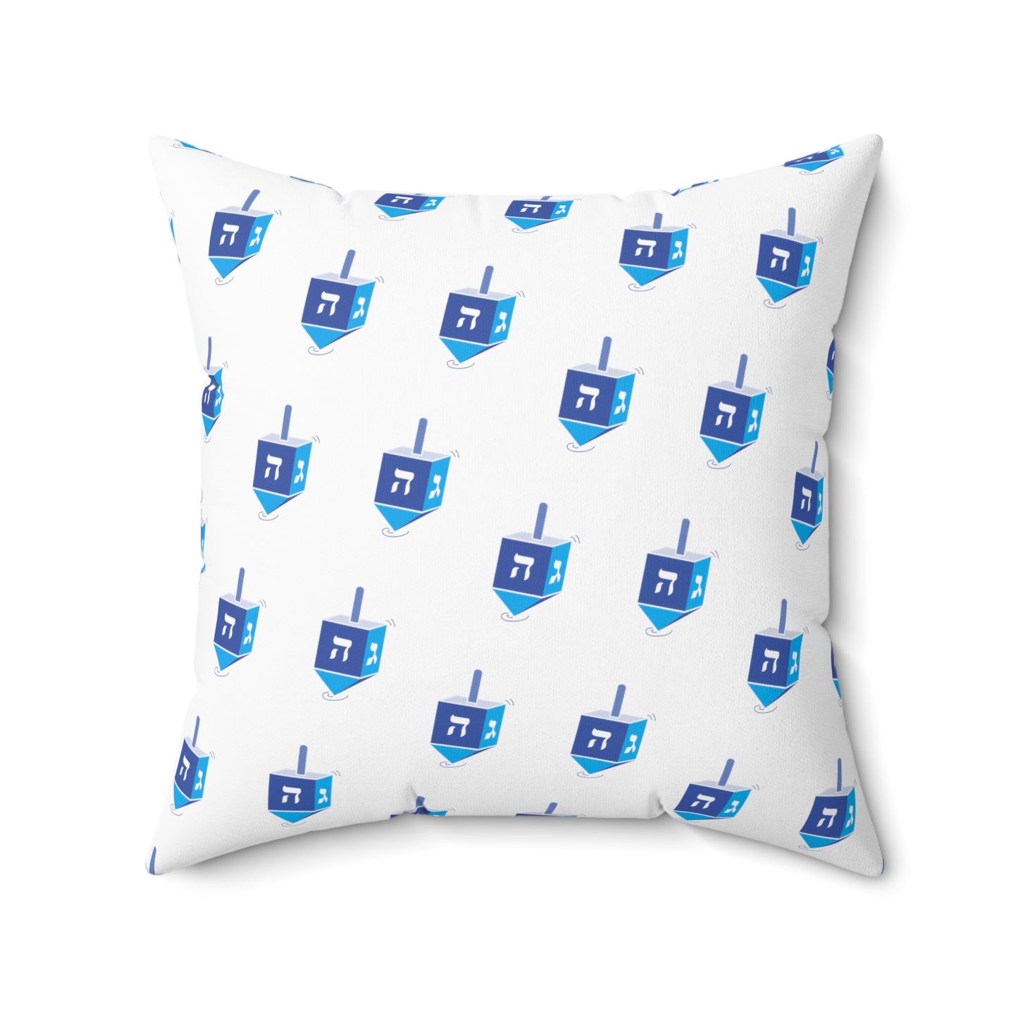 Blue Dreidels - Faux Suede Square Pillow