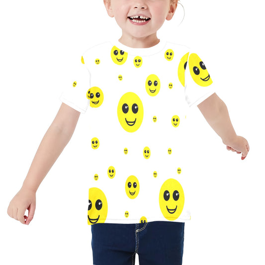 Smiley Toddlers All Over Print Crew Neck T-Shirt (Model T40-2)