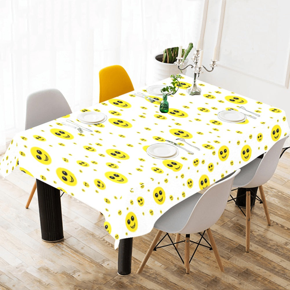 Smiley Cotton Linen Tablecloth 60"x120"