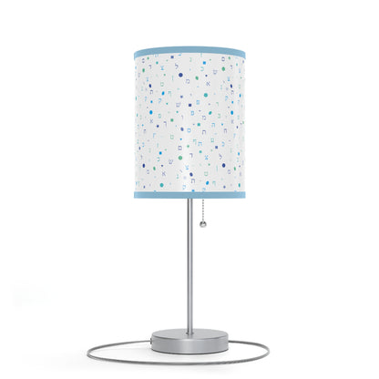 Light Blue Aleph Beis - Lamp on a Stand, US|CA plug