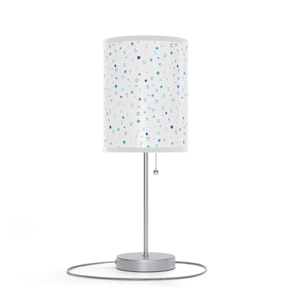 Light Blue Aleph Beis - Lamp on a Stand, US|CA plug