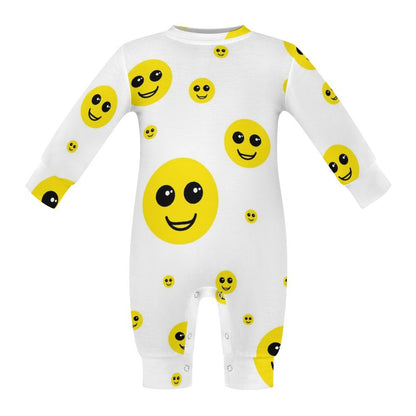 Smiley Long Sleeve Baby Romper