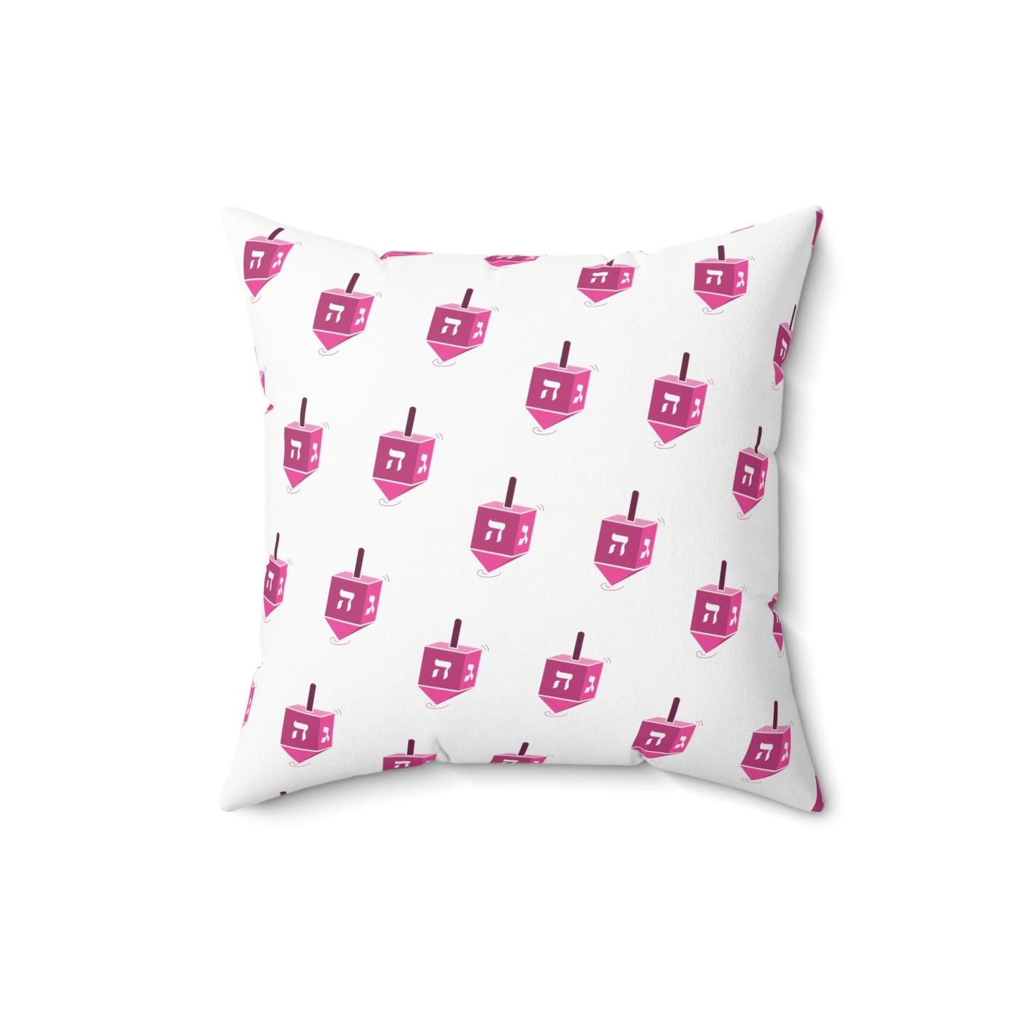 Pink Dreidels - Faux Suede Square Pillow