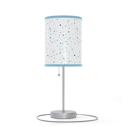 Light Blue Aleph Beis - Lamp on a Stand, US|CA plug