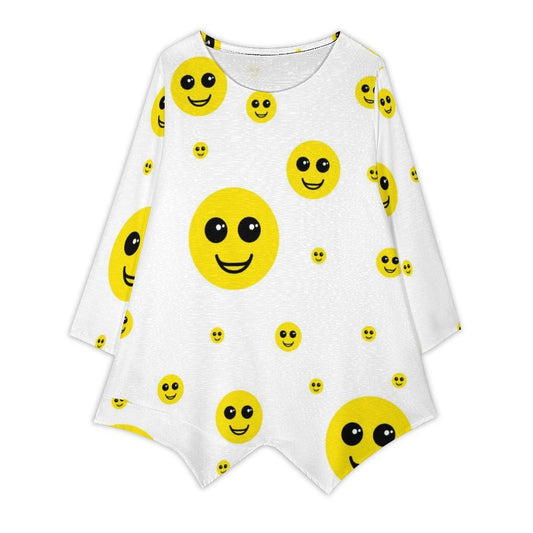 Smiley Women's Slub Long-Sleeve Top