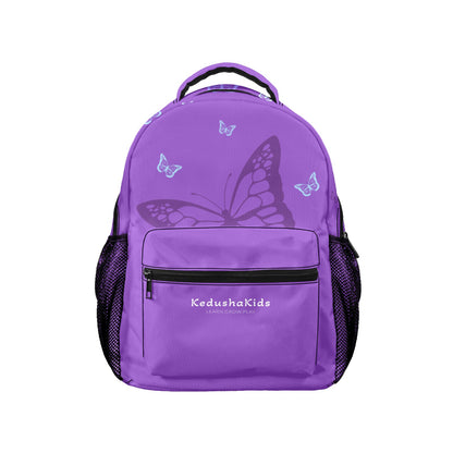 Purple Butterflies 17-inch Casual Backpack