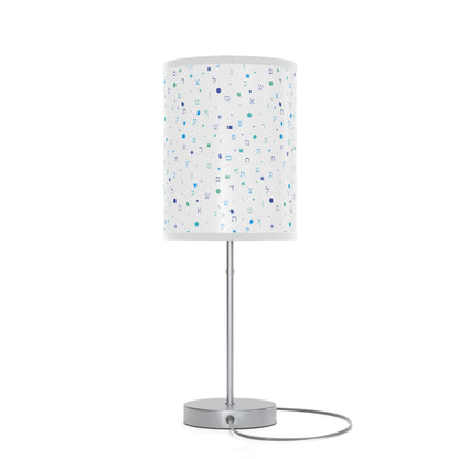 Light Blue Aleph Beis - Lamp on a Stand, US|CA plug