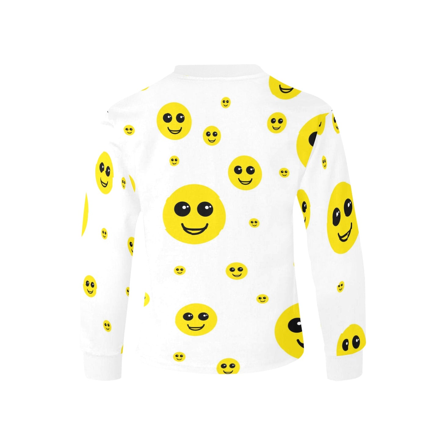 Smiley Kids' Rib Cuff Long Sleeve T-shirt (Model T64)