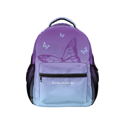 Purple Butterflies 17-inch Casual Backpack