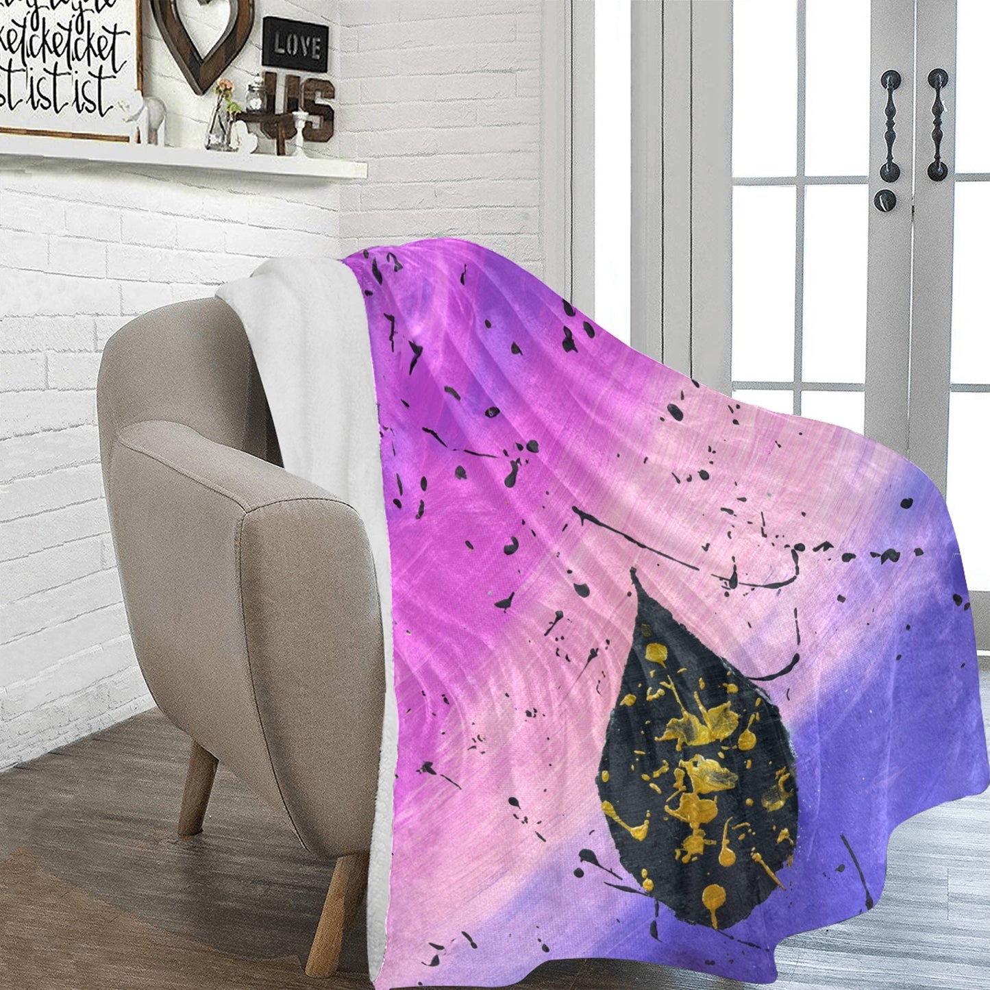 Black Flame - by Chana Ultra-Soft Micro Fleece Blanket 70''x80''