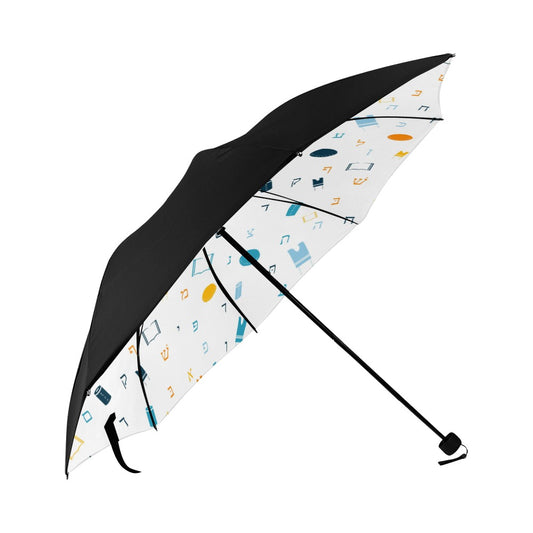 Mitzvah Boy Aleph Beis Umbrella Anti-UV Foldable Umbrella (Underside Printing) (U07)