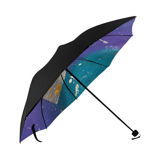 White Flame - by Chana Anti-UV Foldable Umbrella (Underside Printing) (U07)
