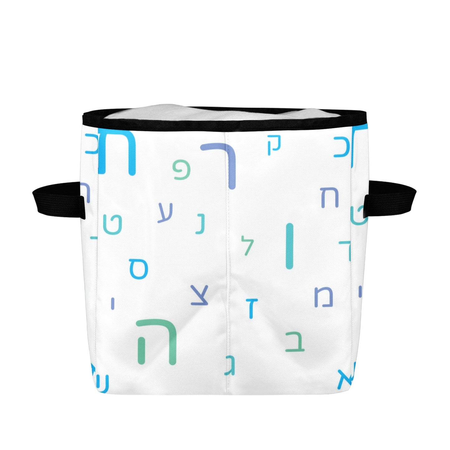 Light Blue Aleph Beis Quilt Storage Bag