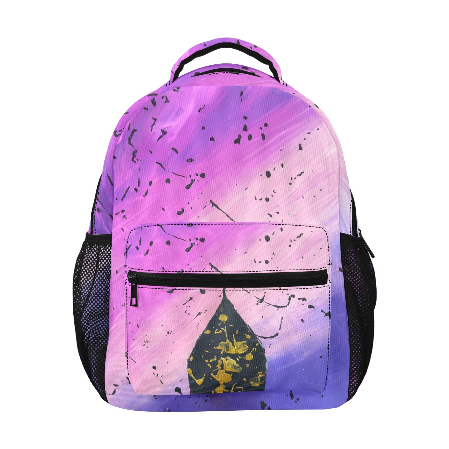 Black Flame - by Chana 17-inch All Over Print Casual Backpack