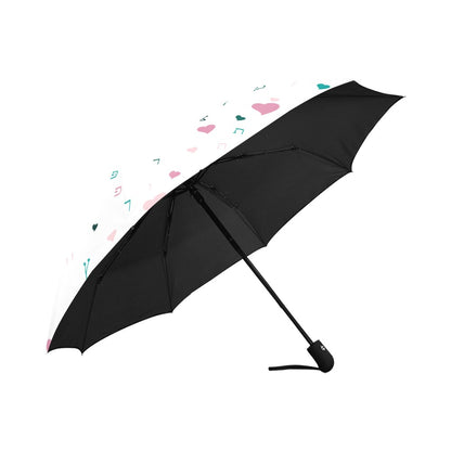 Pink Aleph Beis Hearts Anti-UV Auto-Foldable Umbrella (U09)