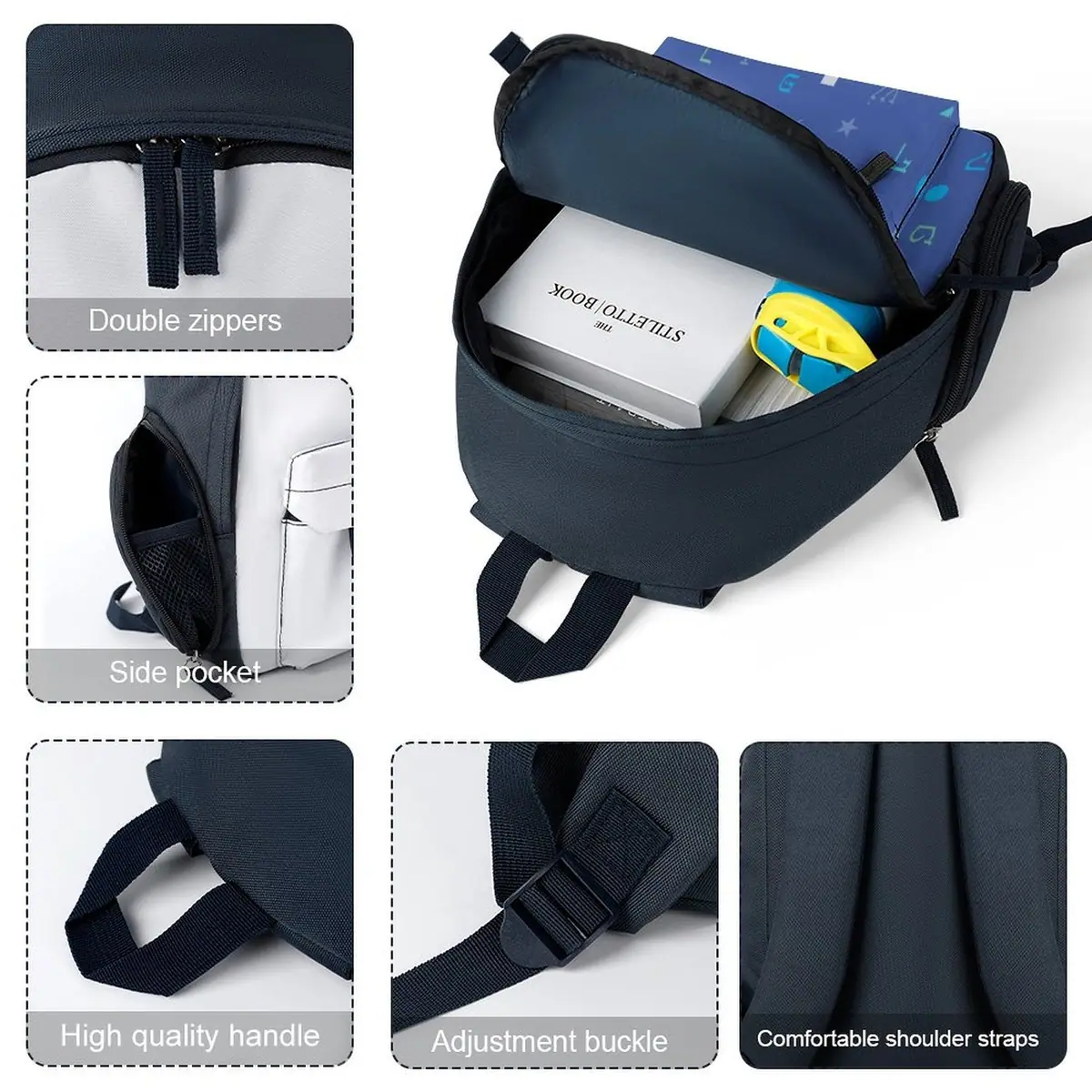 Aleph Beis and Shapes Blue Schoolbag, photo 5