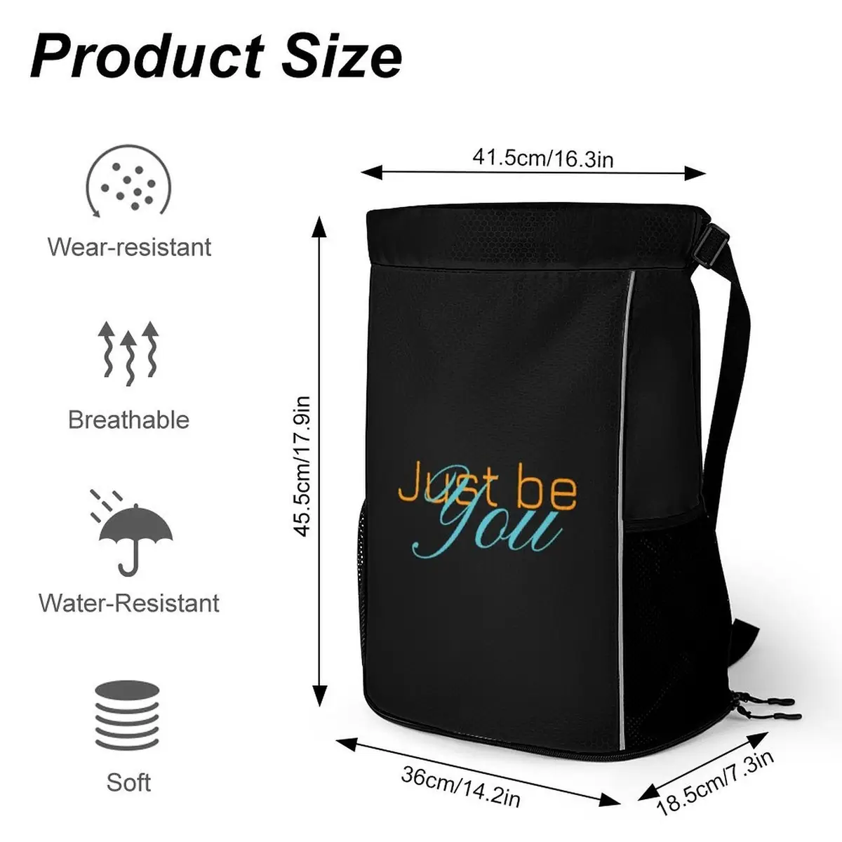 Just Be You WordArt Honeycomb Camp Bag, photo 2