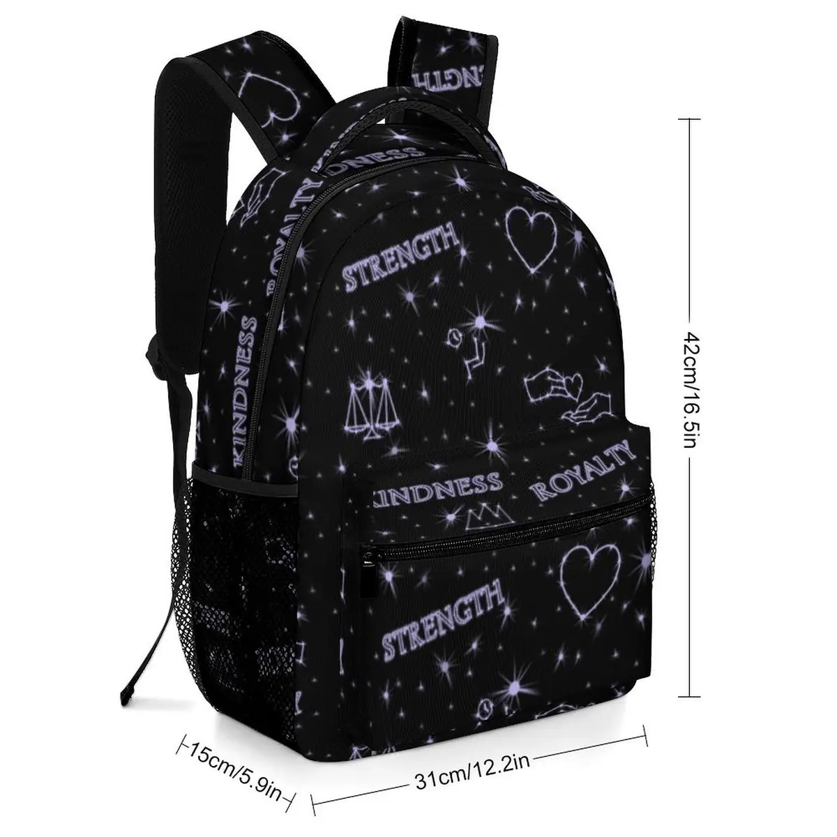 "Kindness • Strength • Royalty” Hebrew Values Backpack, photo 2