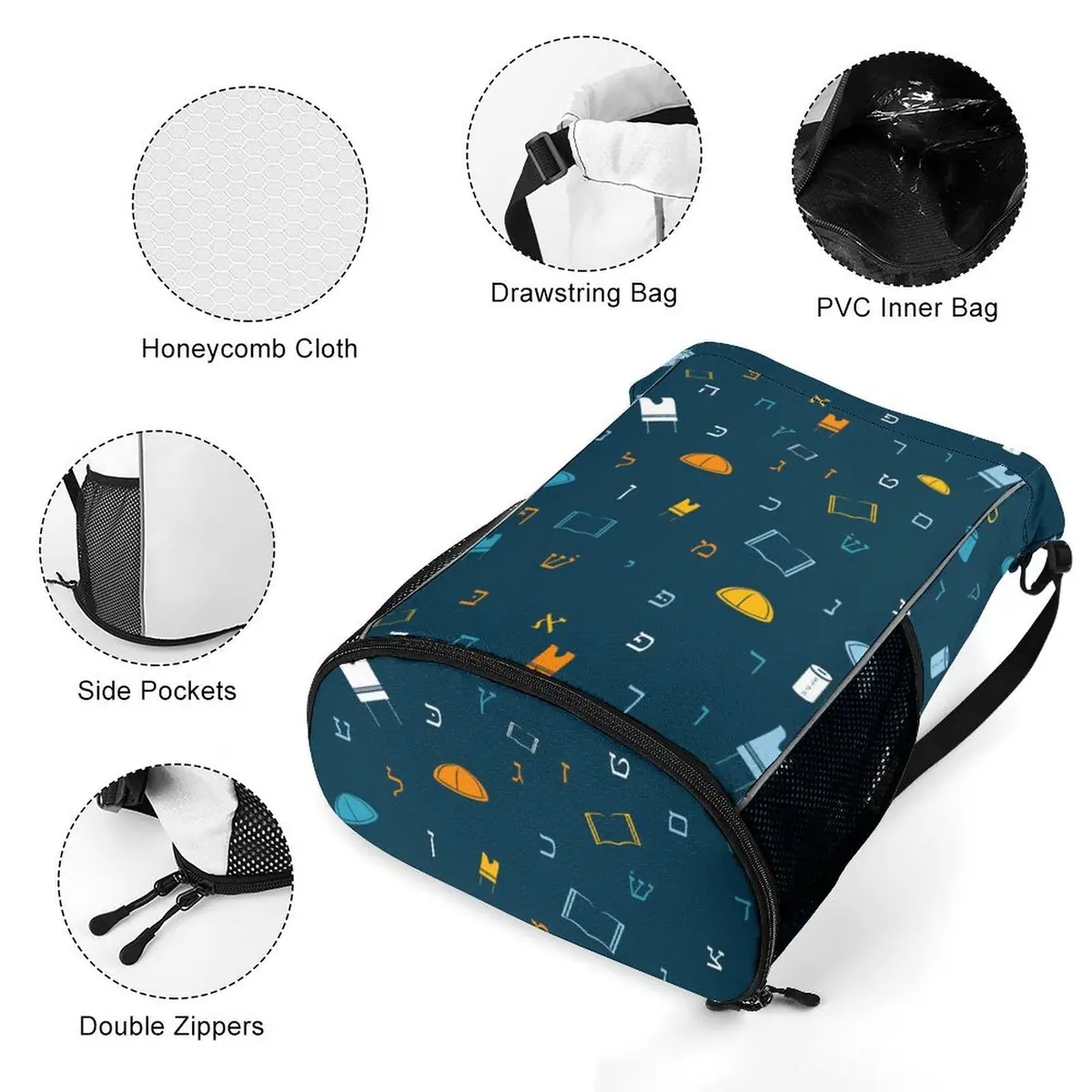 Mitzvah Boy Blue Honeycomb Camp Bag, photo 3