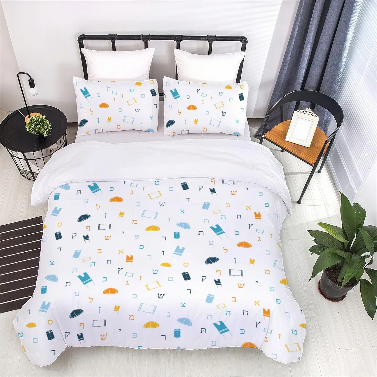 Mitzvah Boy White Bedding Set, photo 4