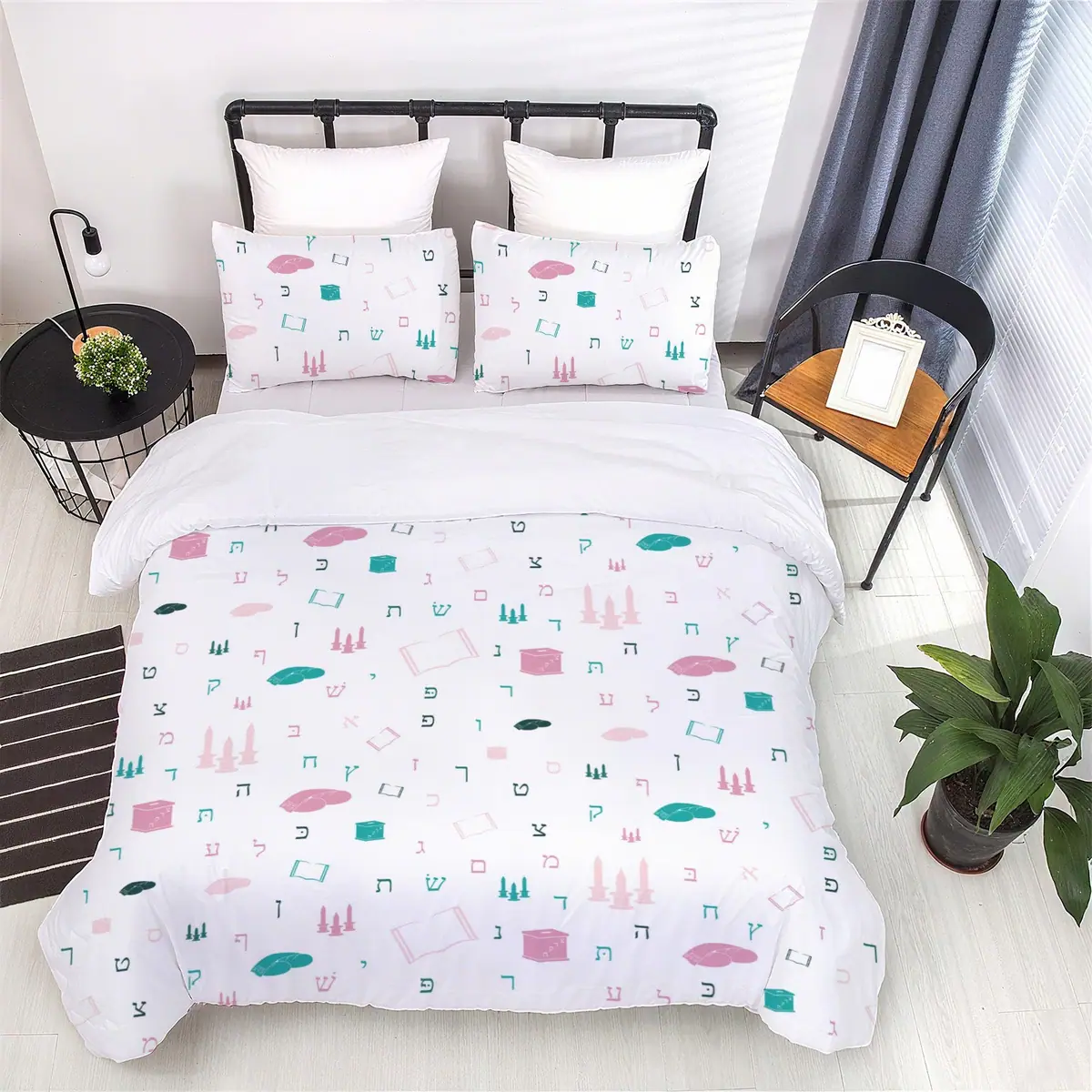Mitzvah Girls in White Bedding Set, photo 4