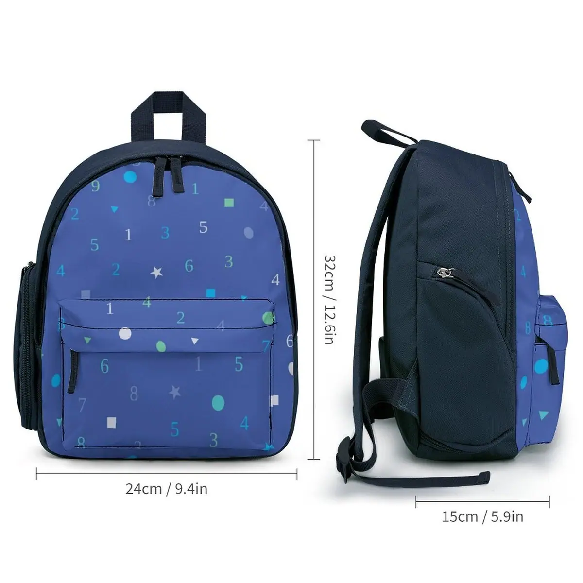 Numbers and Shapes Blue Schoolbag, photo 2