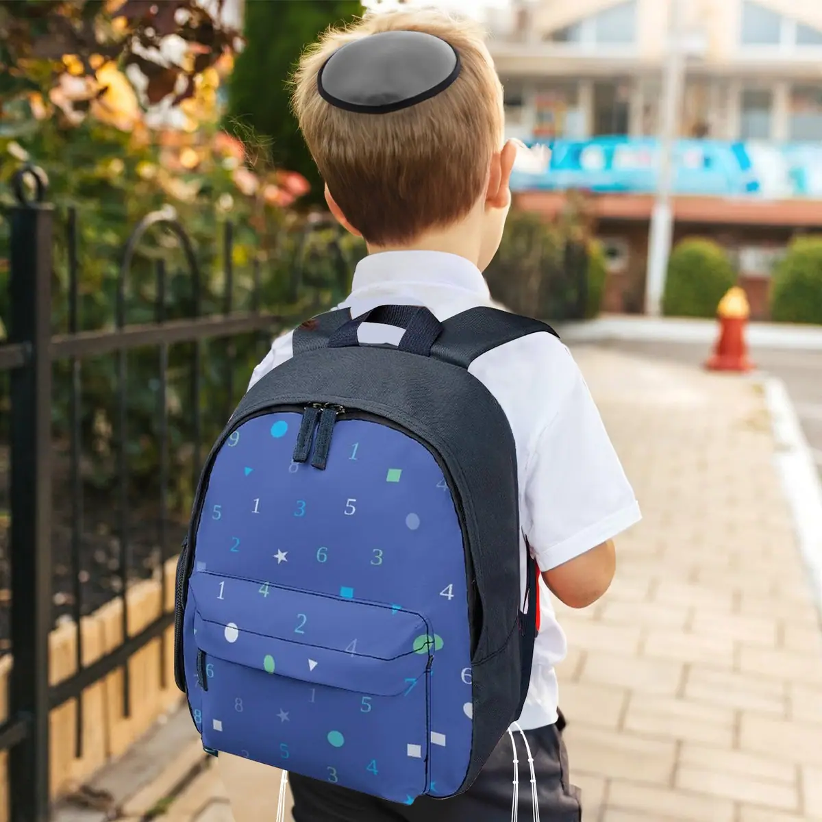 Numbers and Shapes Blue Schoolbag, photo 6