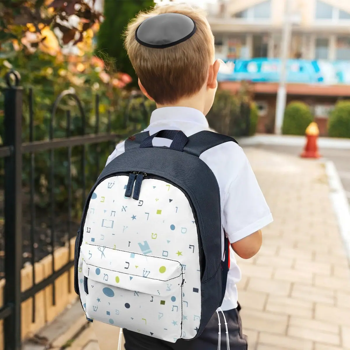 Numbers and Shapes White Schoolbag, photo 6