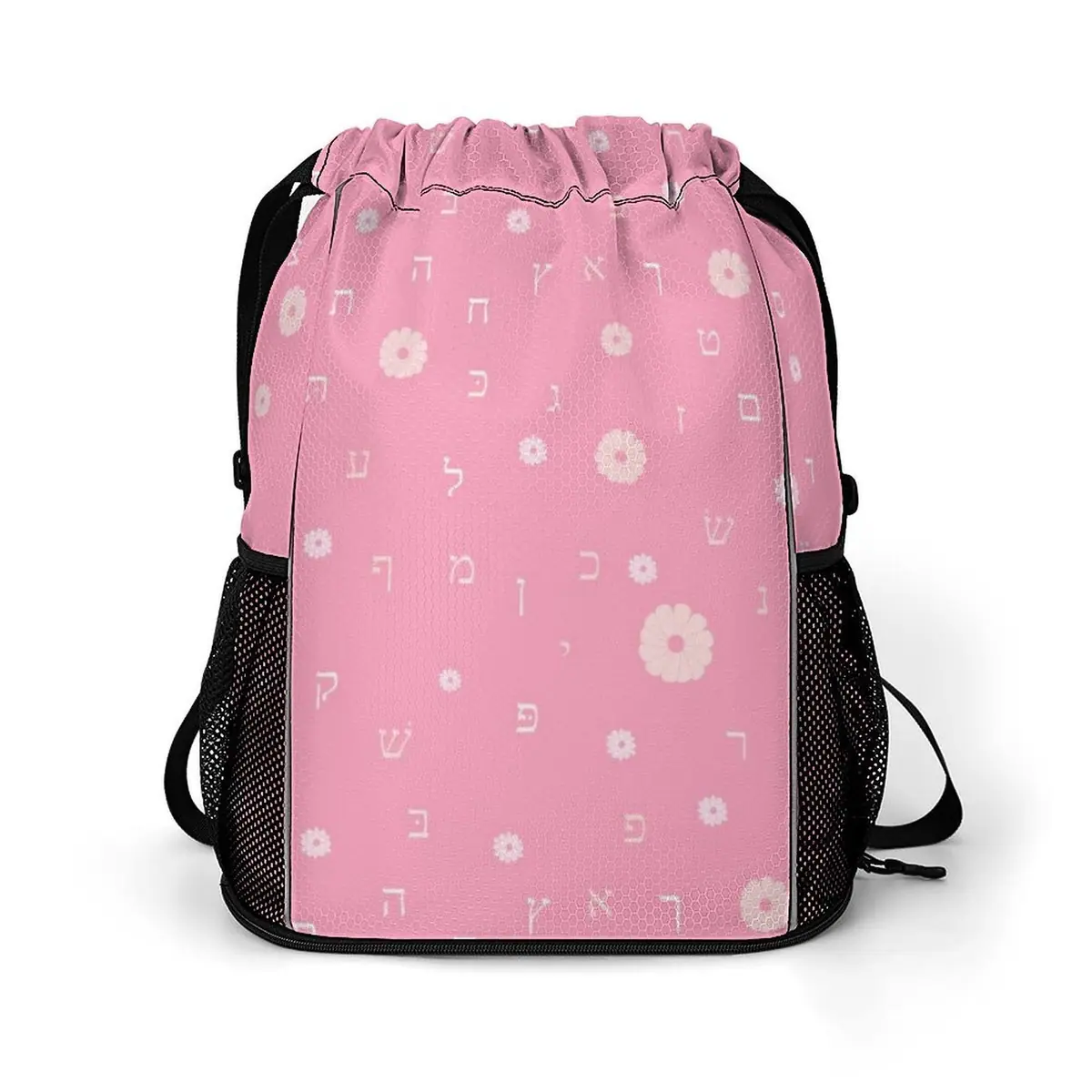 Pink Flowers Girls Drawstring Bag, photo 1