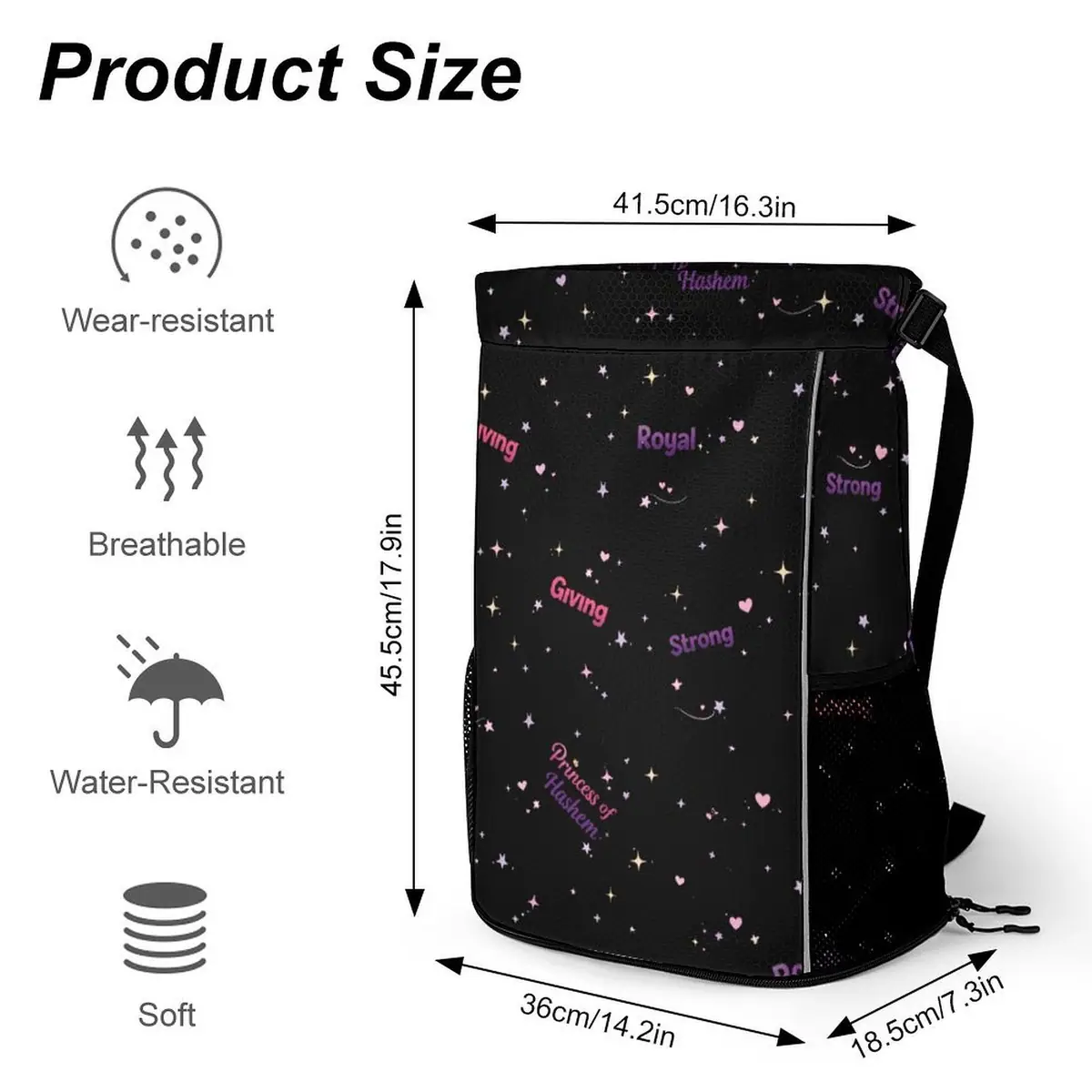 Princess WordArt Honeycomb Camp Bag, photo 2