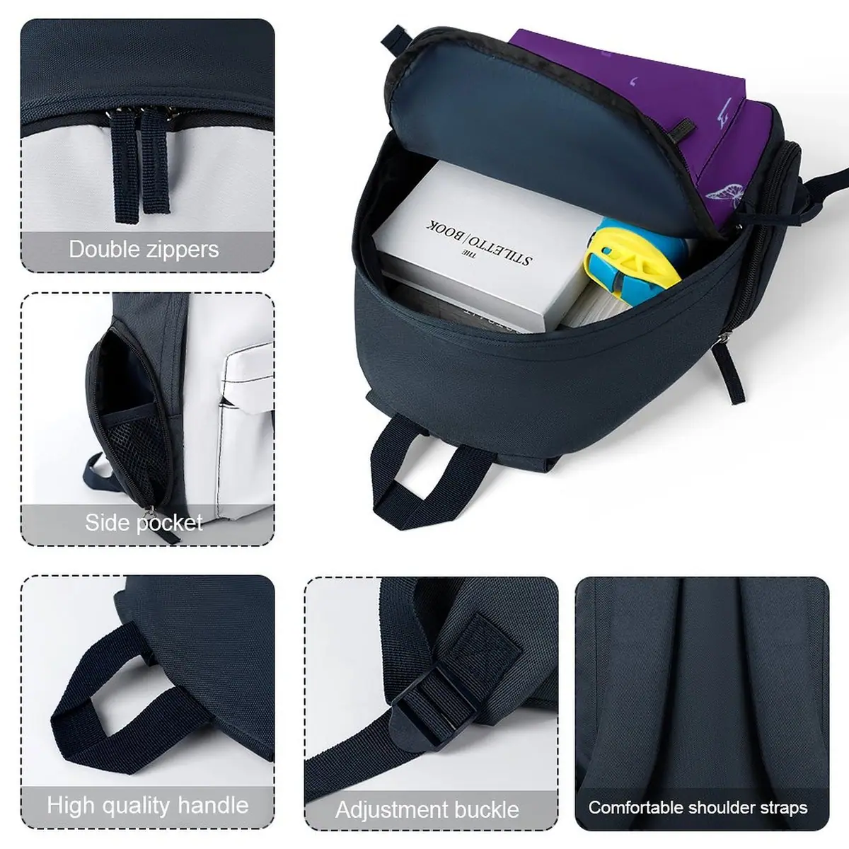 Purple Butterflies Aleph Beis Schoolbag, photo 6