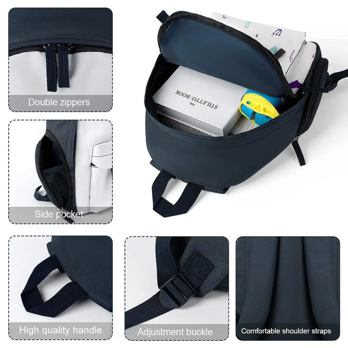 Purple Hearts Aleph Beis Schoolbag, photo 6